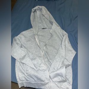Grey zip up hoodie